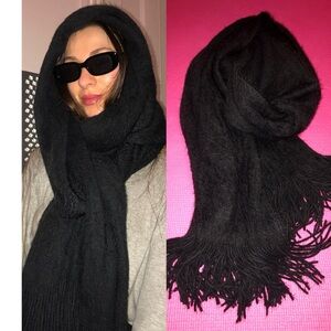 H&M Oversized Black Soft Women's Scarf